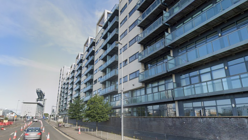 Flats in Lancefield Quay in Glasgow