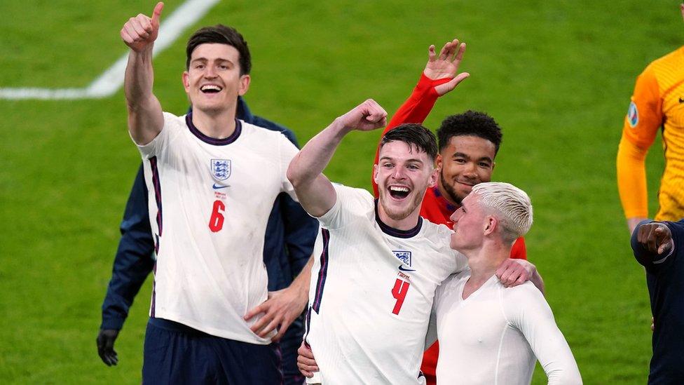 England celebrate