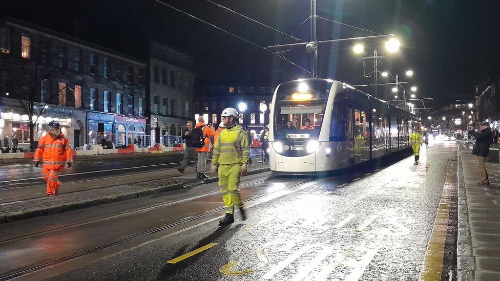 The tram on Elm Row