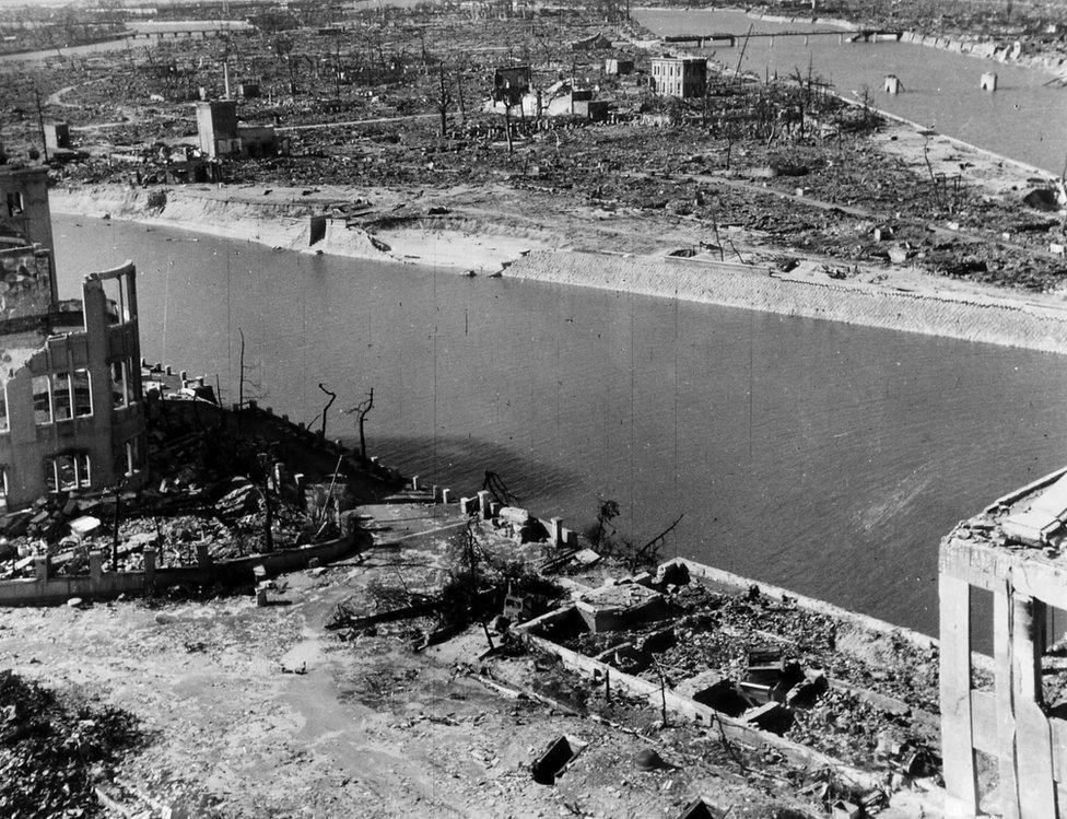 Hiroshima bombing - The landscape after the bombing