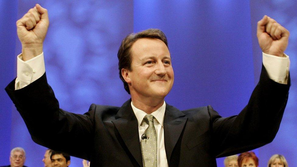 David Cameron at the Conservative Party conference in Blackpool 2005