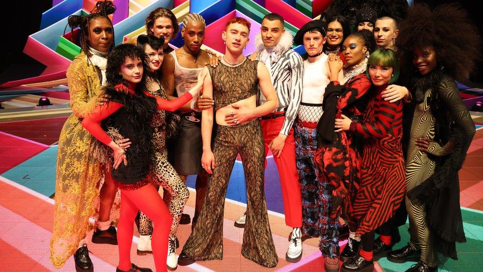 Olly Alexander and dancers at the Brit Awards