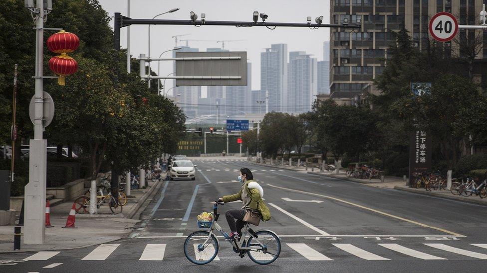 deserted wuhan streets