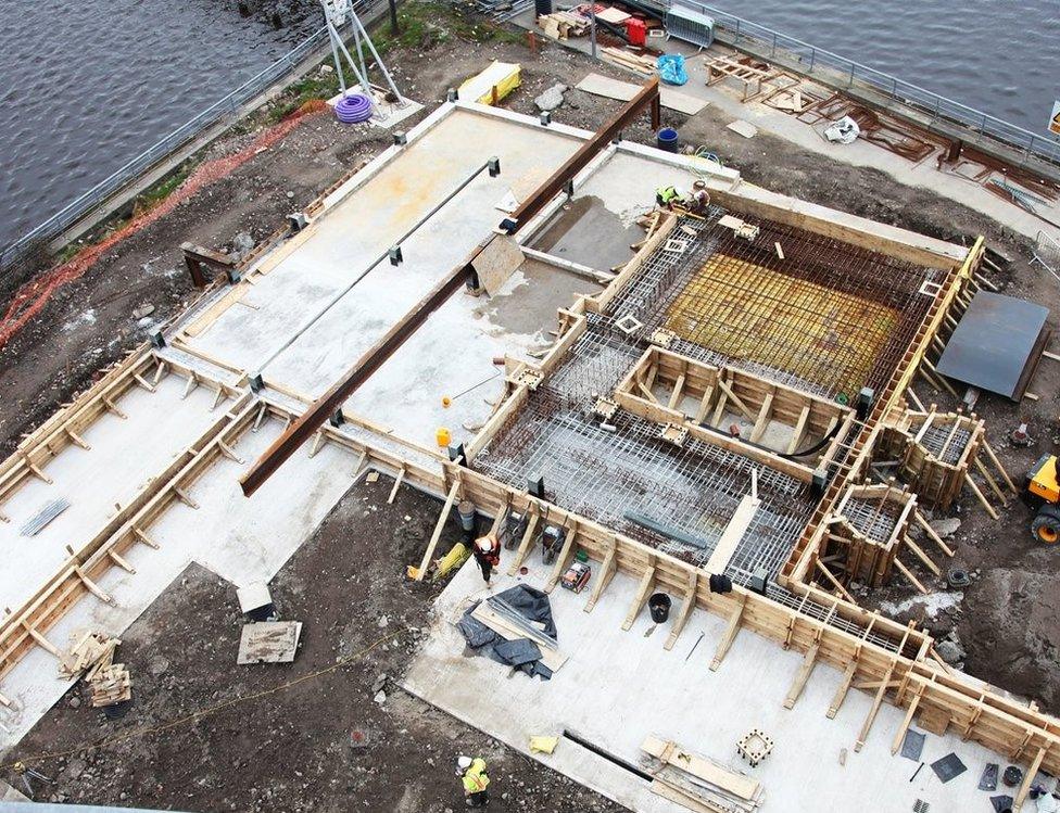 Foundations of new Port of Leith Distillery