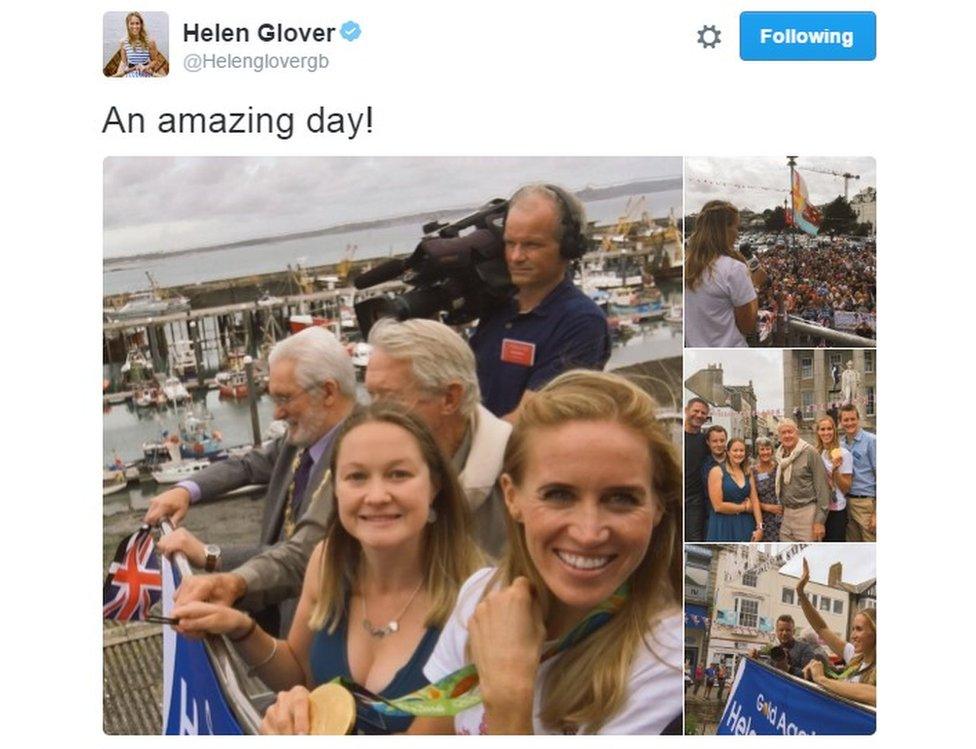 Tweet from Helen Glover