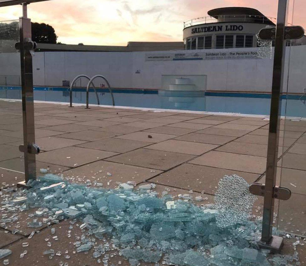 Vandalism at Saltdean Lido