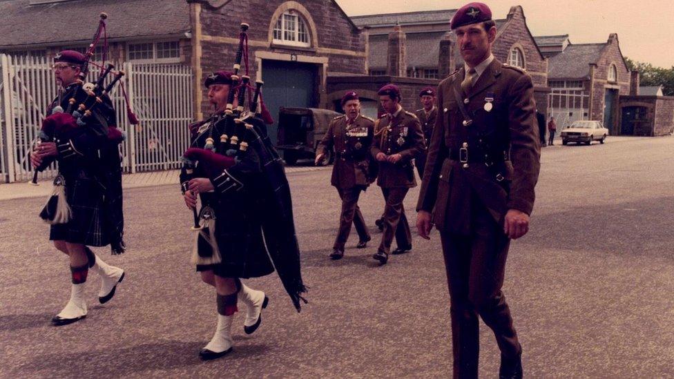 Old Photograph of Jonathan Pape escorting King Charles III