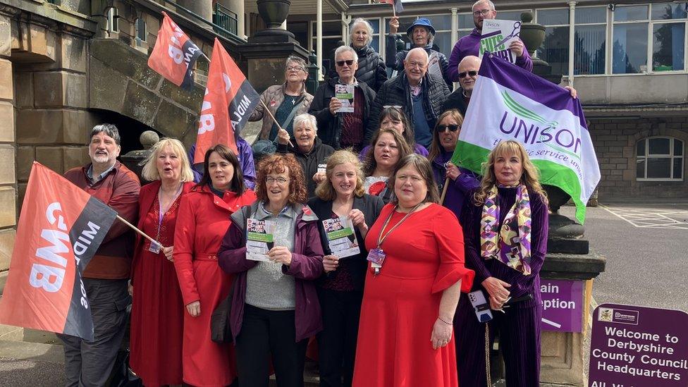 Protest outside council building