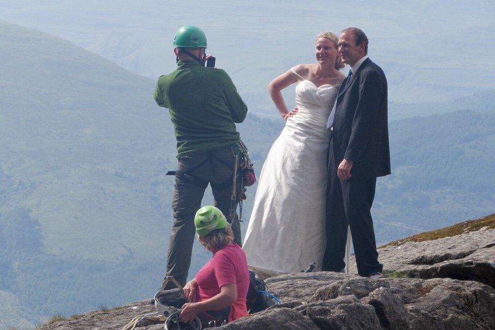 Mel and Steve Hill on Cioch, Skye