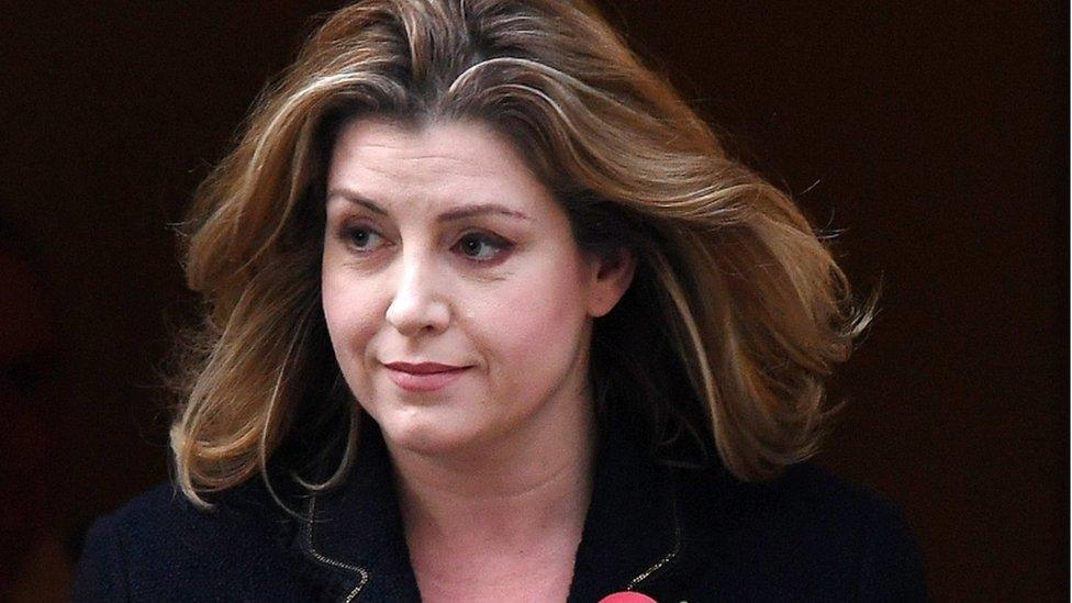 Penny Mordaunt arrives at Downing Street