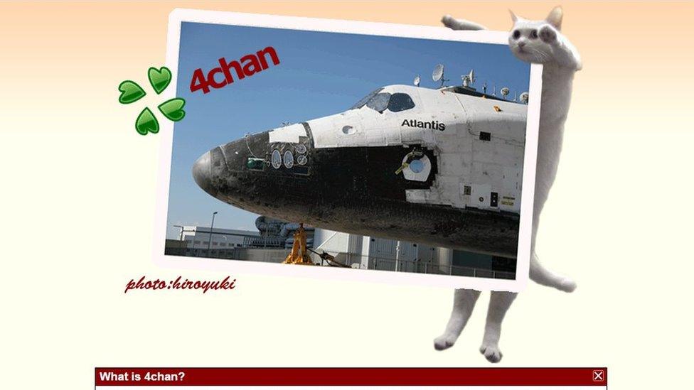 Screenshot of the 4chan website