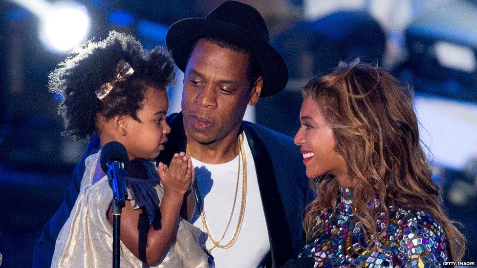 Jay-Z, Beyonce and their daughter Blue Ivy