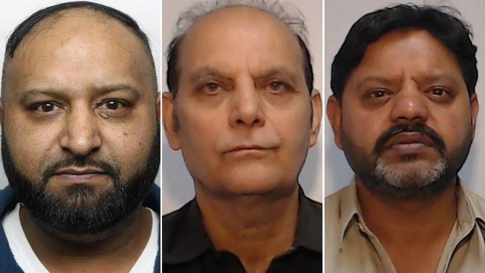 Mugshot of Mohammed Shahzad,  Mustaq Ahmed and Kasir Bashir