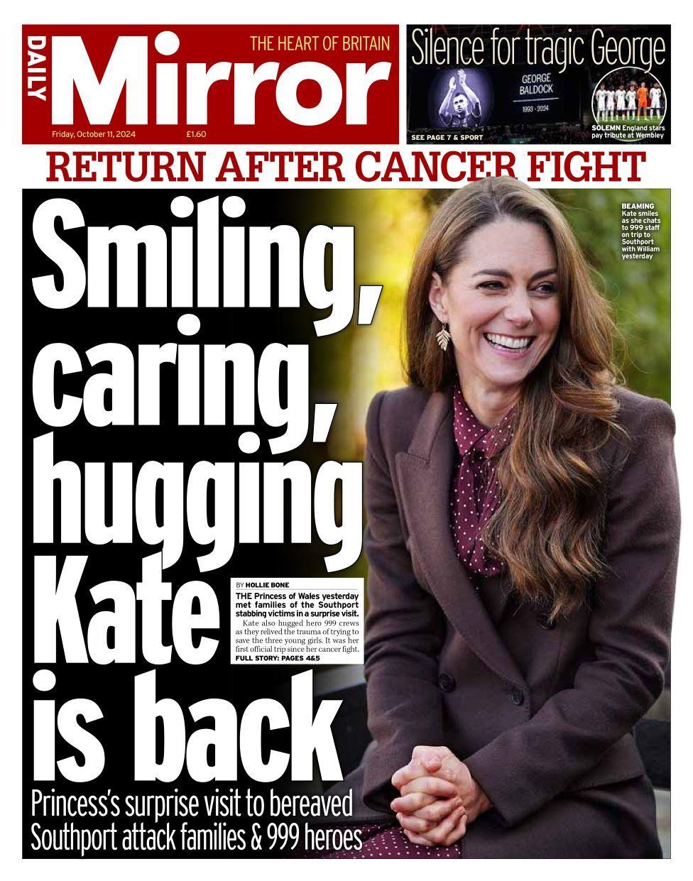 Daily Mirror front page on 11/10