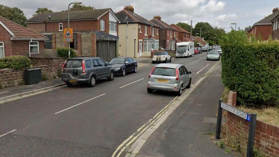 A google maps image of Exmouth Road in Gosport