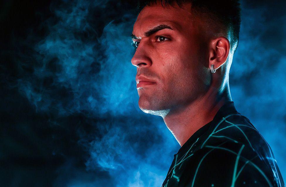 Lautaro Martinez of Inter Milan looks on from the tunnel prior to the FIFA Club World Cup match against Fluminense
