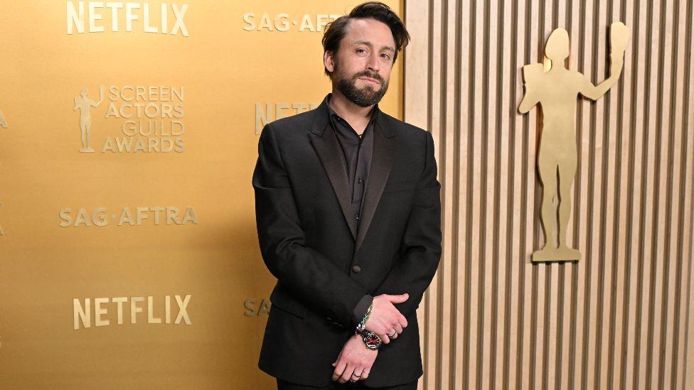 Kieran Culkin arrives for the 31st Annual Screen Actors Guild awards at the Shrine Auditorium in Los Angeles, February 23, 2025