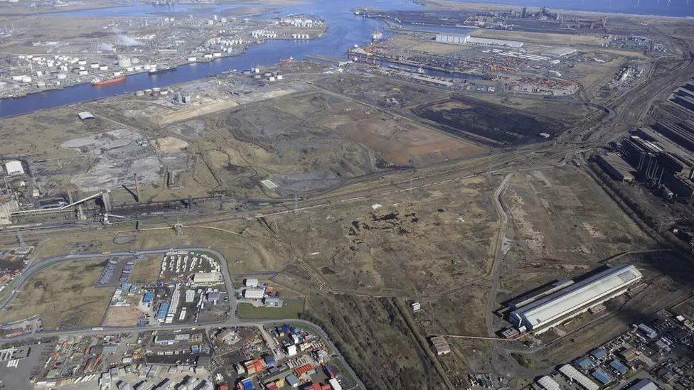 An aerial view of Teesworks