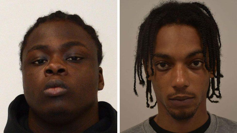 Mugshots of Nii Kojo Mensah (left) and Jakeem Rose (right) as he set the warehouse alight
