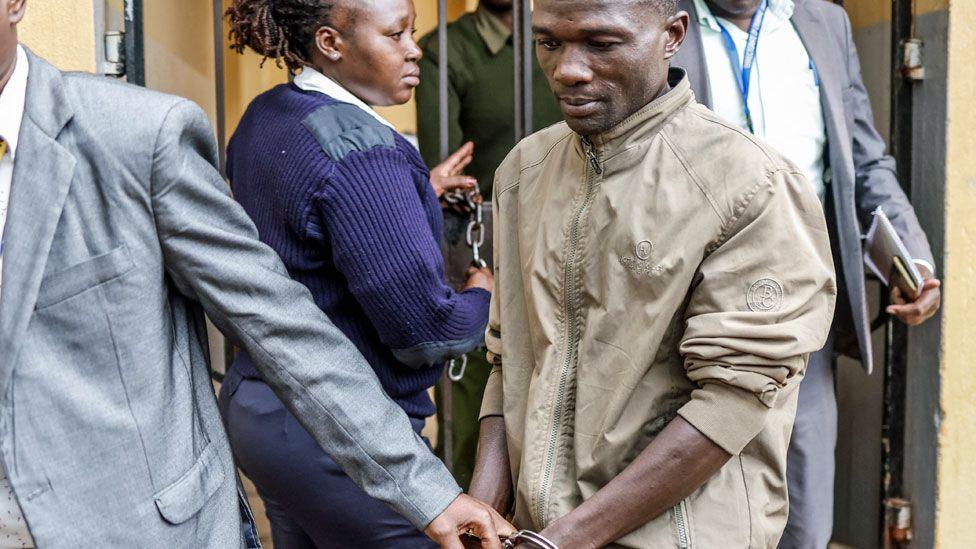 Collins Jumaisi Khalusha is escorted to the Kiambu law courts - 16 July 2024