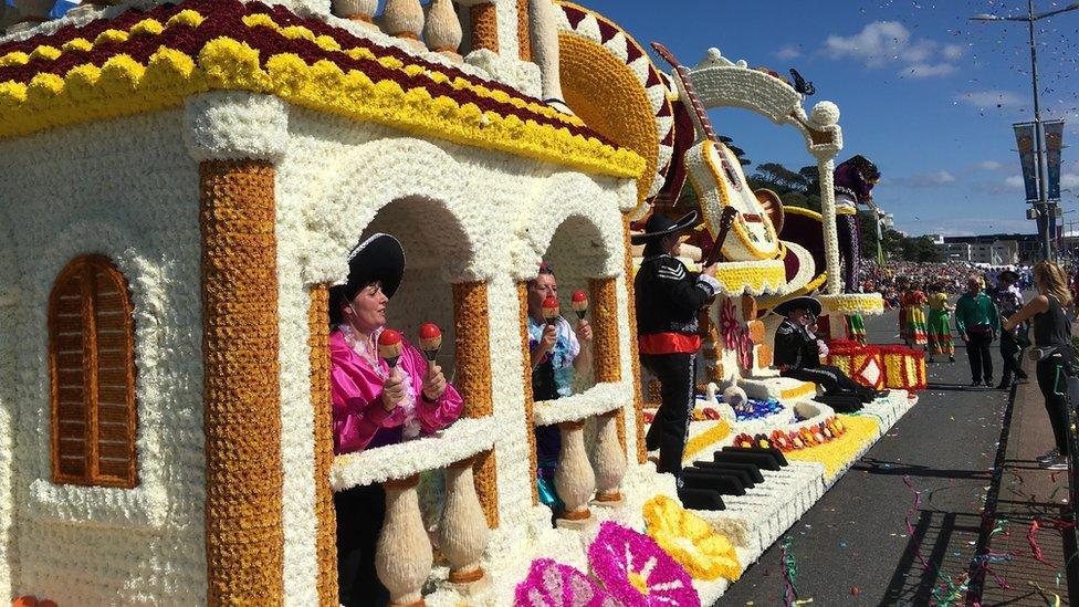 Battle of Flowers float