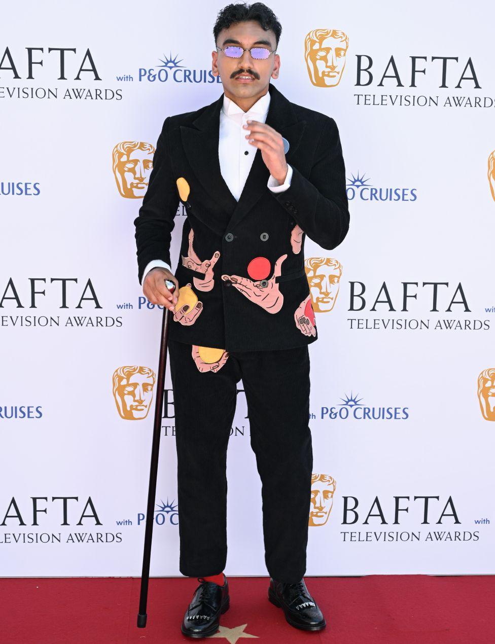 Rabhaan Rizwan attends the 2025 BAFTA Television Awards with P&O Cruises at The Royal Festival Hall on May 11, 2025 in London, England