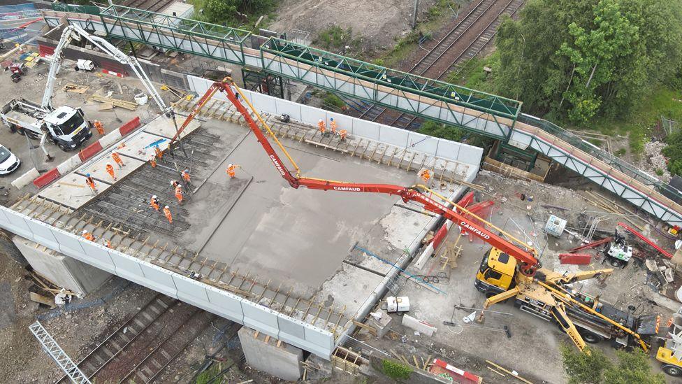 work taking place on the bridge