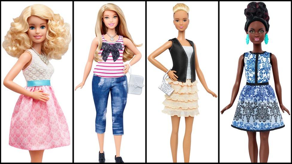 Composite image of new Barbie models