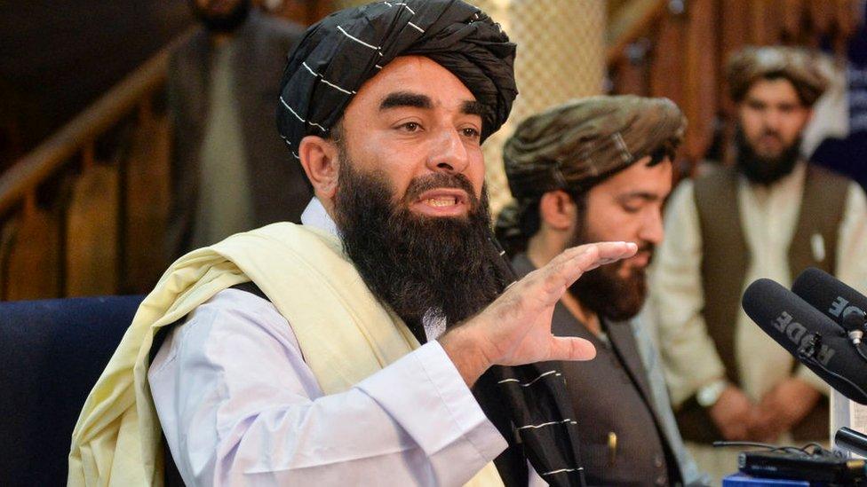 Taliban spokesperson Zabihullah Mujahid