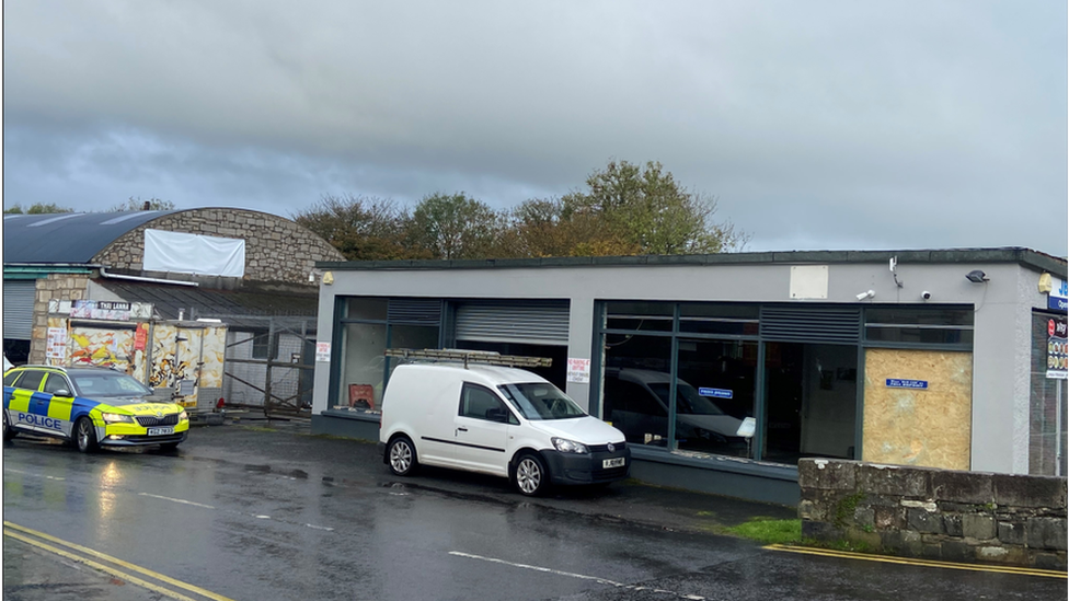 Scene of the incident in Ballynahinch, County Down