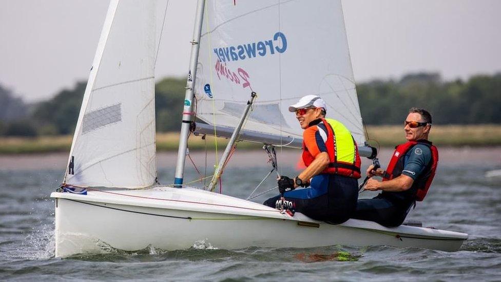 Kevin Ward sailing with Neal Watson