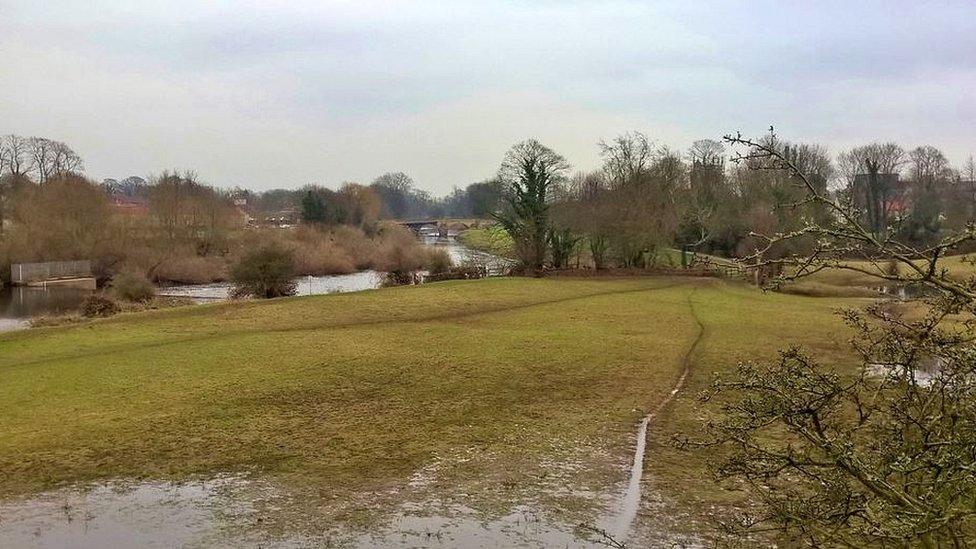 Flood plain at Tadcaster