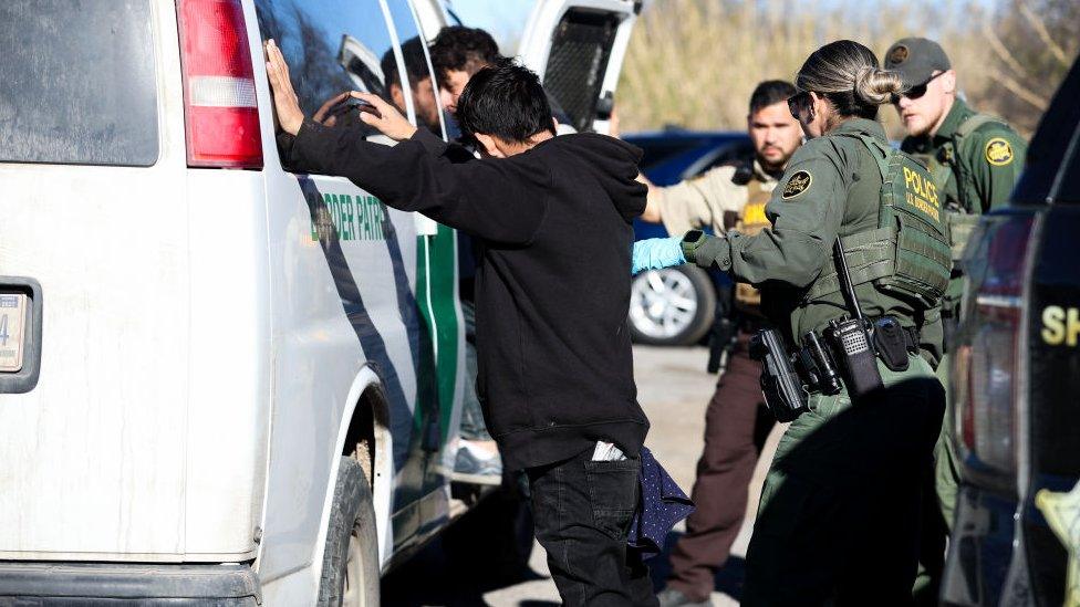 Migrant being detained on 4 February