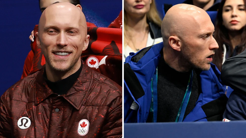 A split image of Benoit Richaud in a Canada jacket and a Georgia jacket