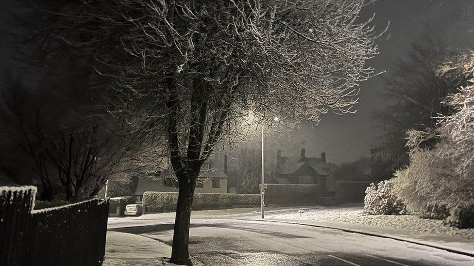 Snow early on Wednesday morning in Radyr