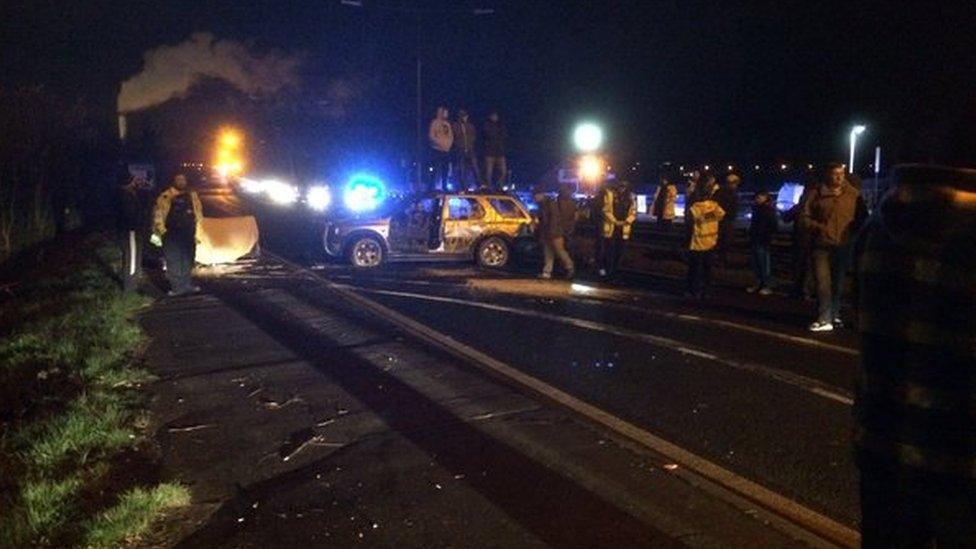 Protest on A127