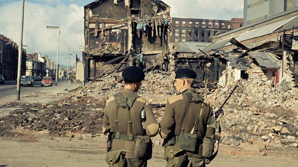 British soldiers in Northern Ireland circa 1970