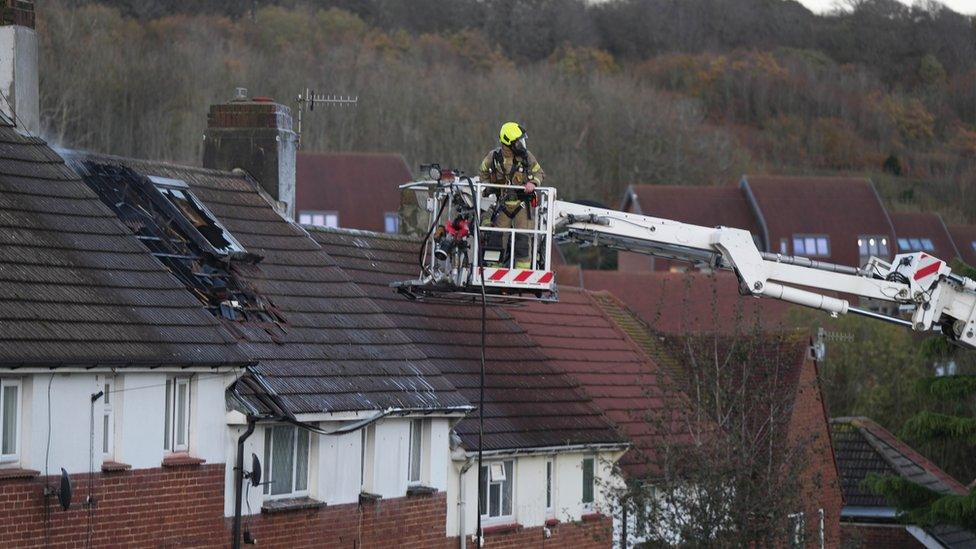 House fire in Hawkhurst Road, Brighton