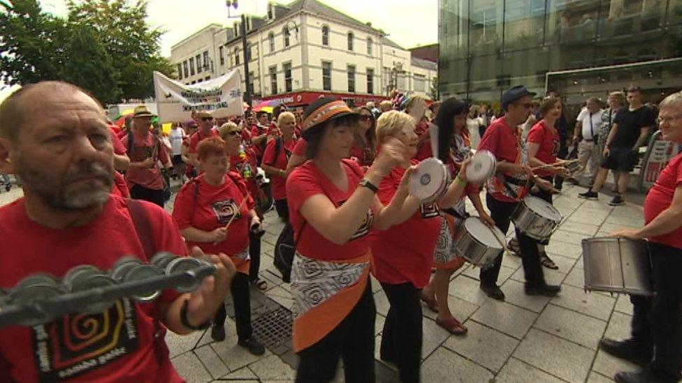 bands at Cardiff's Pride event