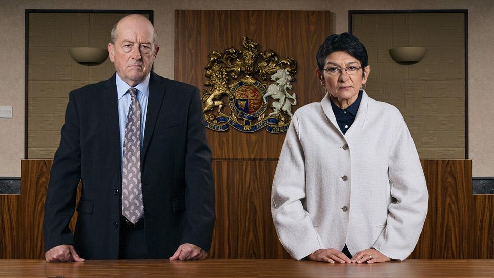 Geoff (Ian Bartholomew) and Yasmeen (Shelley King) in Coronation Street