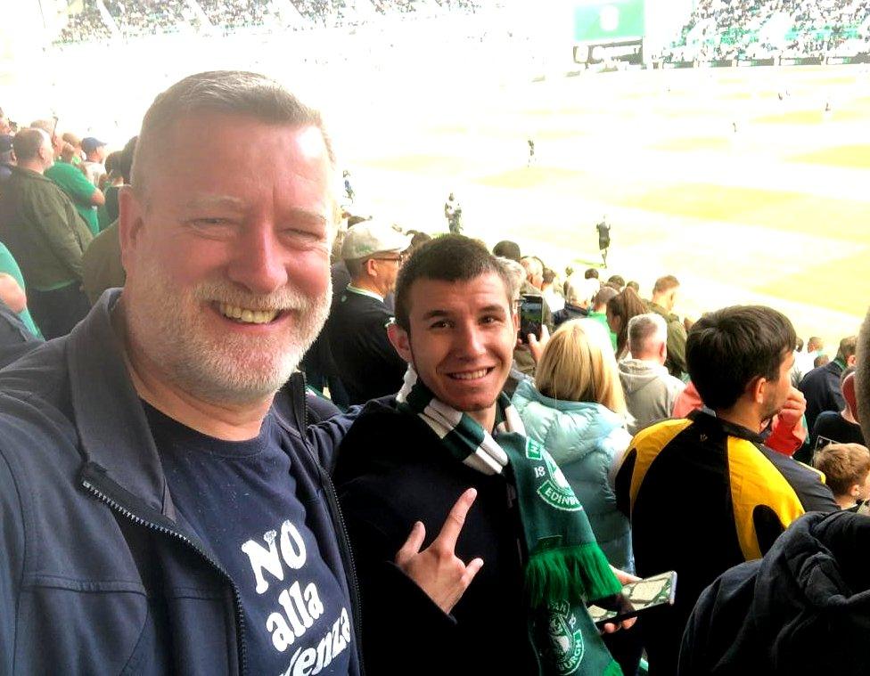 Sasha at a Hibs game