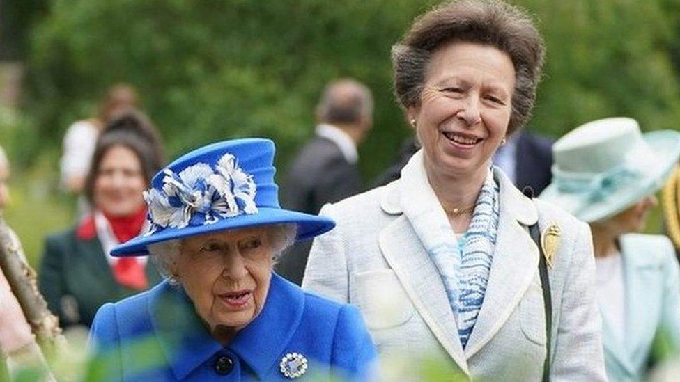 The Queen and Princess Anne