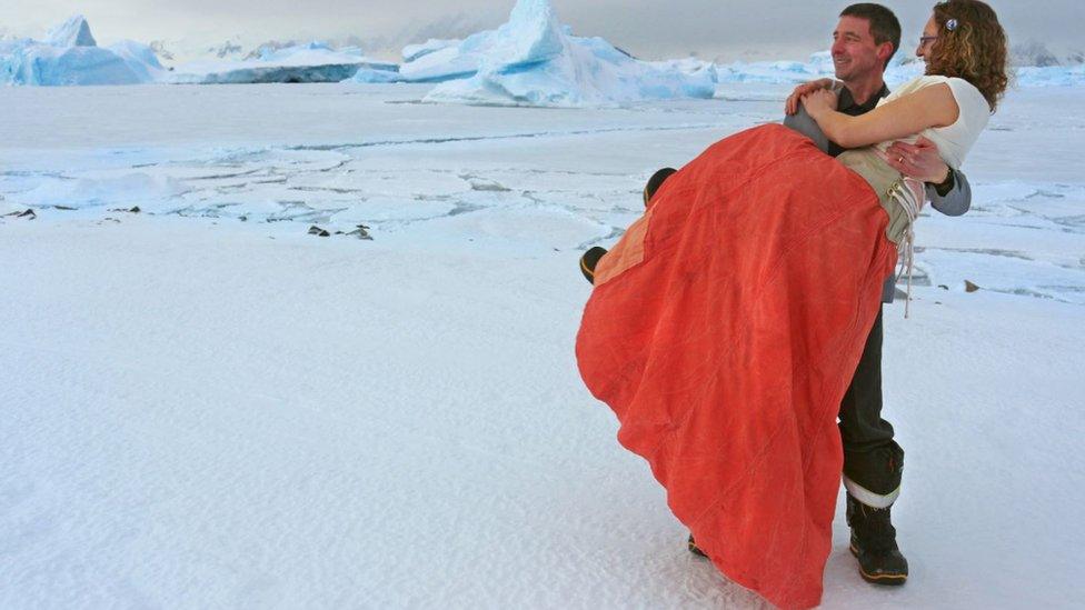 Newly-weds on the ice