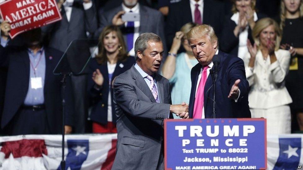 Nigel Farage and Donald Trump