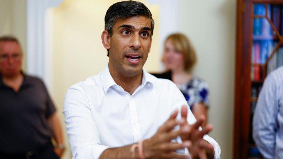 Rishi Sunak at an event in Edinburgh, as part of the campaign to be leader of the Conservative Party and the next prime minister