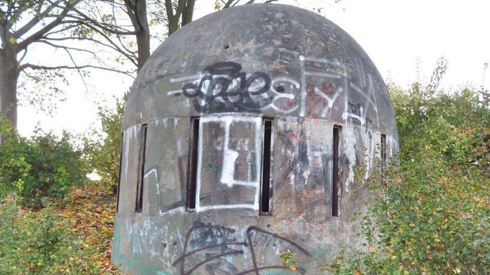 Nuclear shelter air vent in Prague