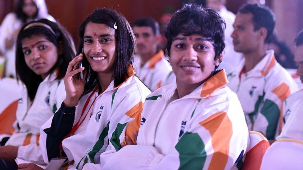 Babita Phogat at a ceremony ahead of the 2016 Rio Olympics