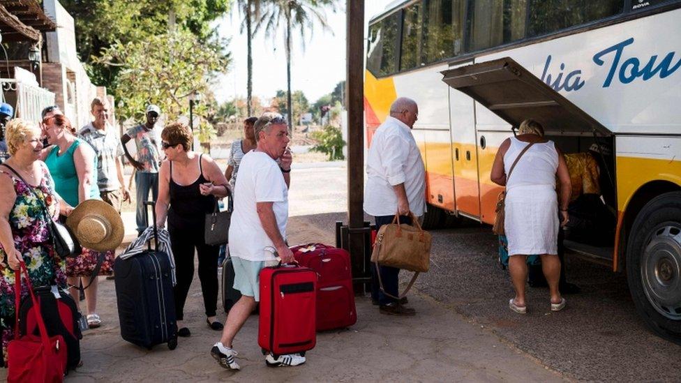 Tourists in Gambia