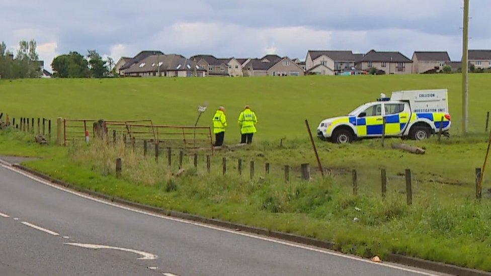 Police at crash scene