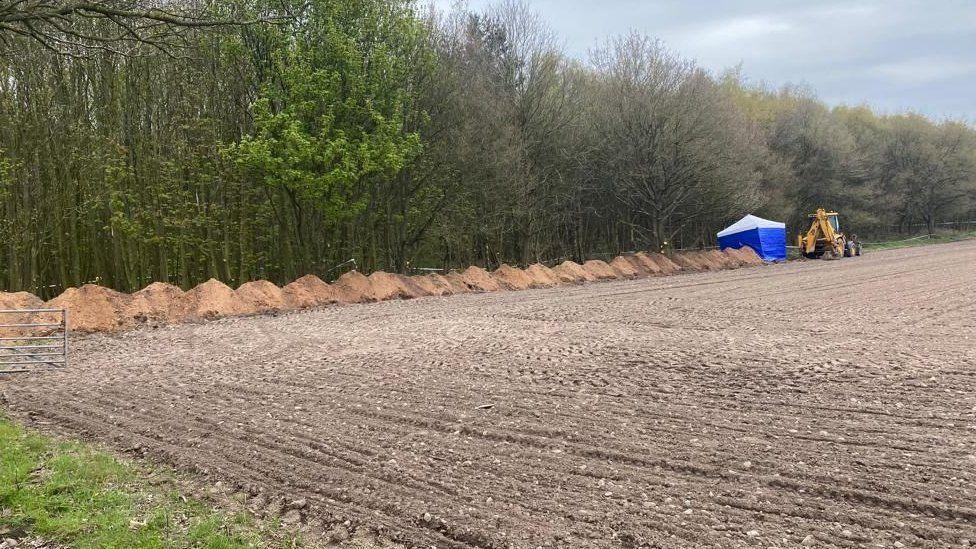 The field where Alfred Swinscoe's remains were discovered